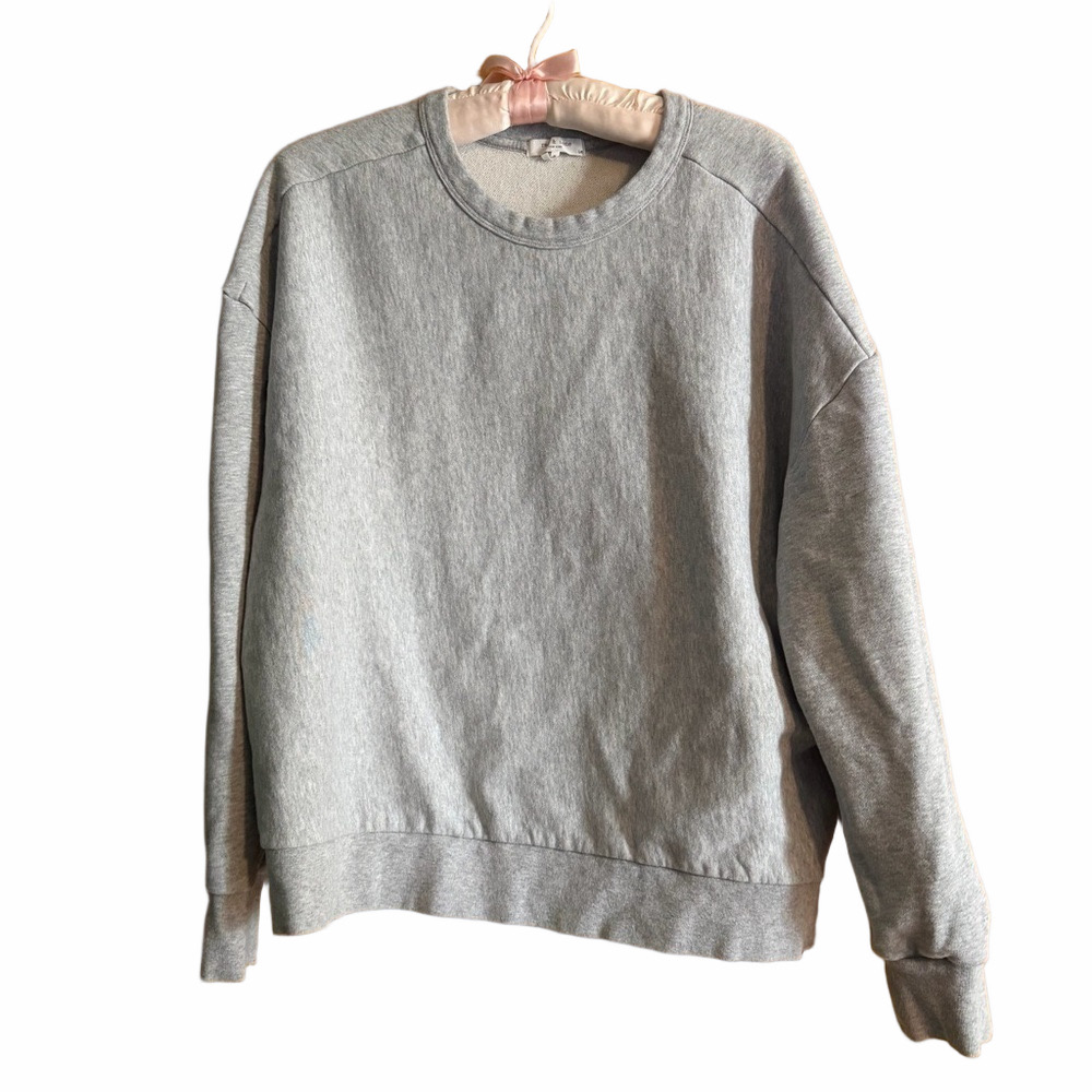 rag & bone Light Heather Gray Sweatshirt Label Close-Up
